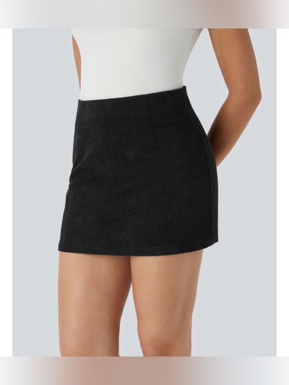 HALARA High Waisted 2-in-1 Line Mini Corduroy
